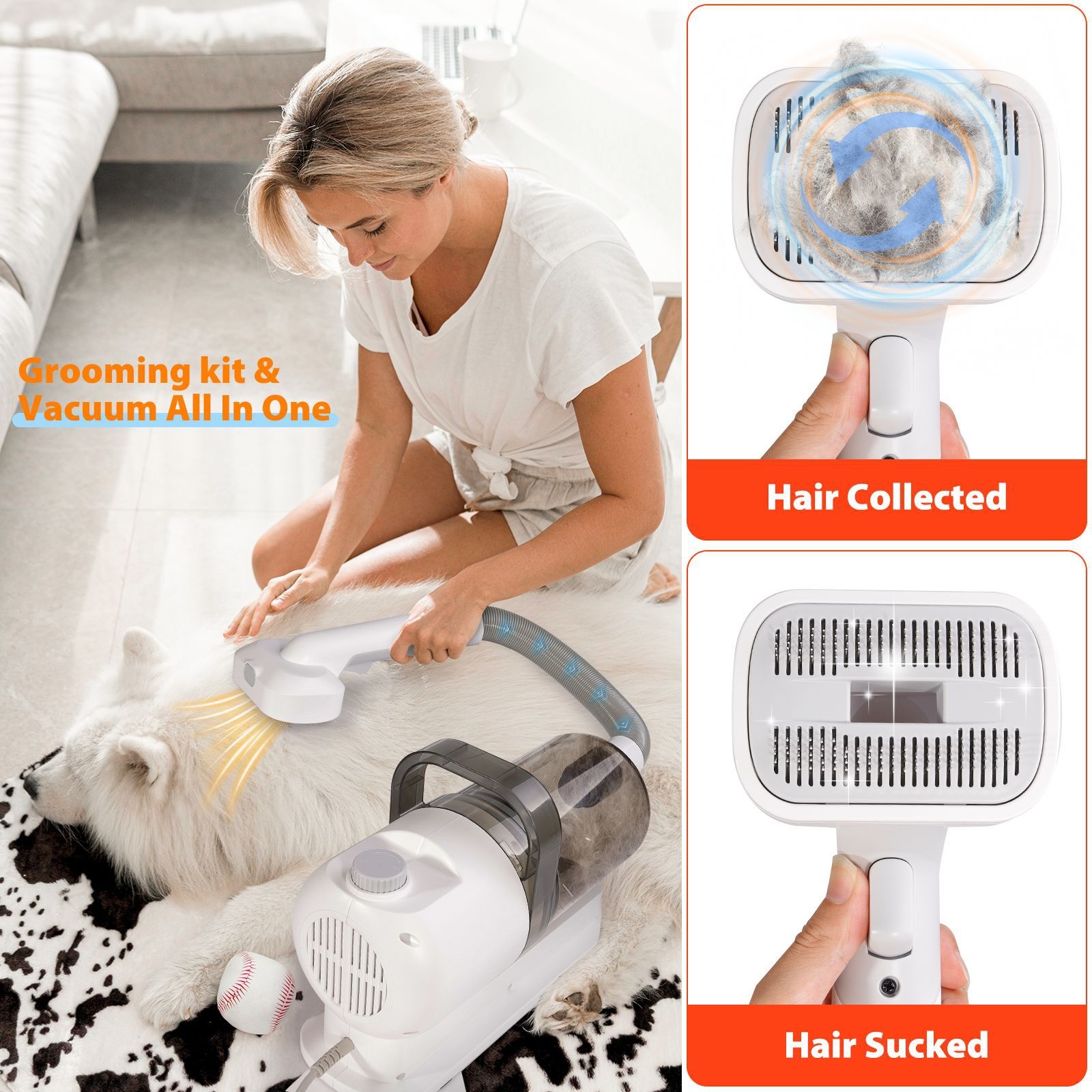 Pet Grooming Vacuum Kit